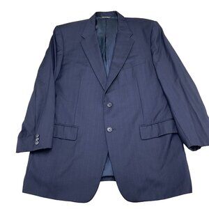 Coreliani Blazer Men‎ 44 Blue Pinstripe Super 120s Merino Wool Classic Jacket